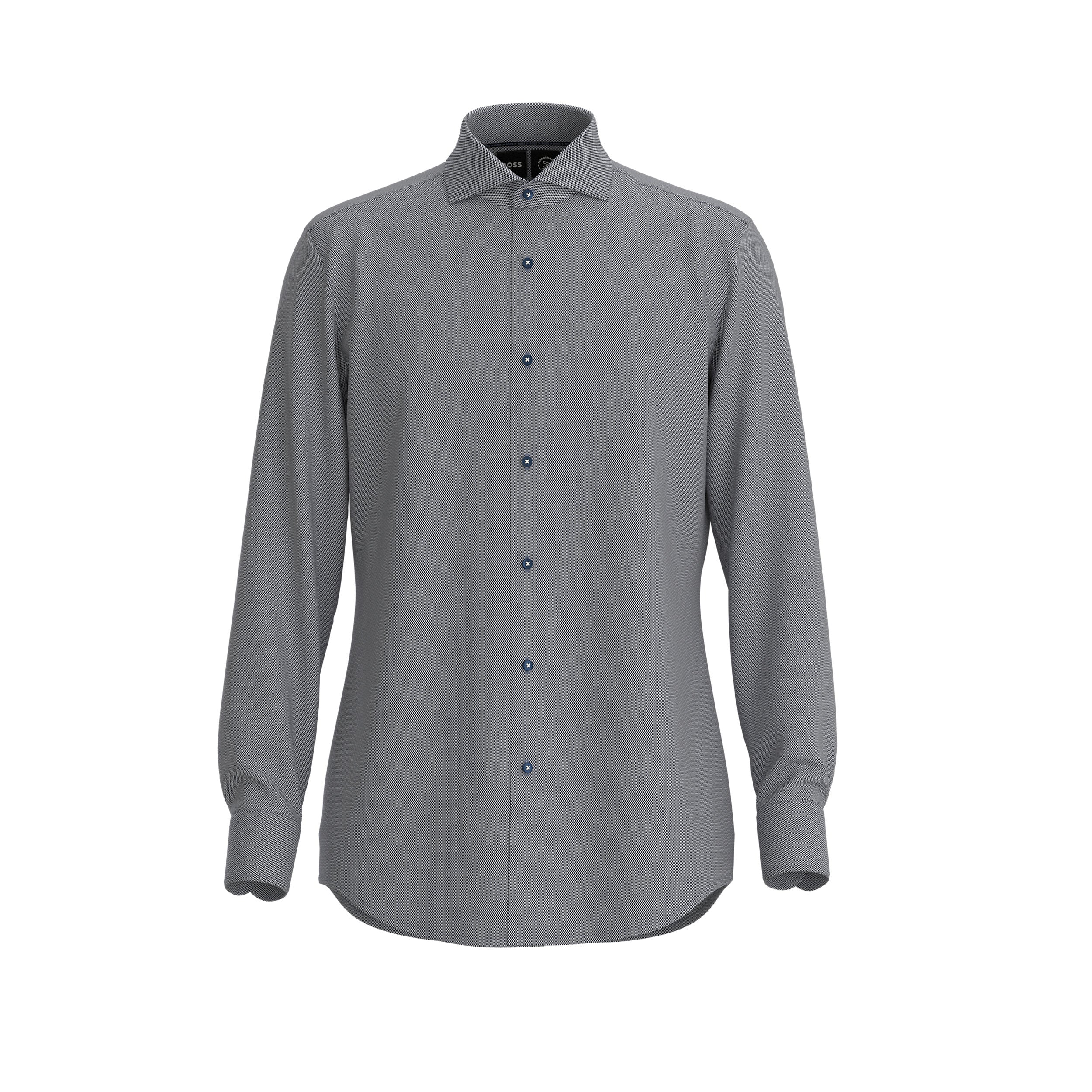 Camicia in jersey P-Hank-spread-C1-222 50473312 10237882 01 411 BOSS Navy 