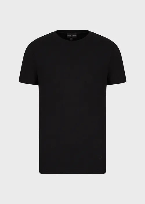 T-shirt in viscosa stretch 8N1T24 1JTZZ 0999 EMPORIO ARMANI Black 