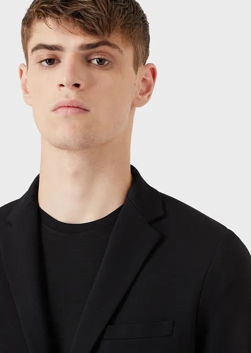 T-shirt in viscosa stretch 8N1T24 1JTZZ 0999 EMPORIO ARMANI Black 