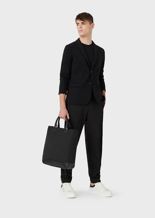 T-shirt in viscosa stretch 8N1T24 1JTZZ 0999 EMPORIO ARMANI Black 