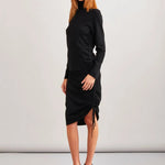 Gonna longuette in maglia LOCAD560573 013 P.A.R.O.S.H. Black 