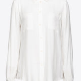 Camicia misto seta con taschini 1G187Z8889 Z05 PINKO White 