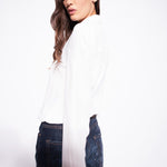 Camicia misto seta con taschini 1G187Z8889 Z05 PINKO White 