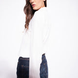 Camicia misto seta con taschini 1G187Z8889 Z05 PINKO White 