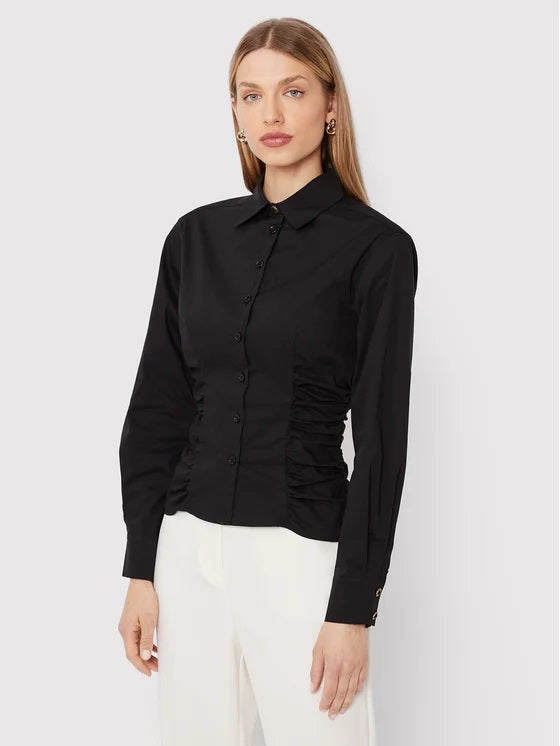 Camicia popeline con arricciatura 1G18CGY817 Z99 PINKO Black 
