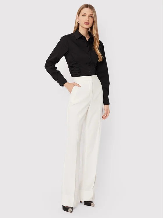 Camicia popeline con arricciatura 1G18CGY817 Z99 PINKO Black 