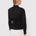 Camicia popeline con arricciatura 1G18CGY817 Z99 PINKO Black 