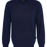 Maglia girocollo con toppa al gomito in tartan MKN1586 MKN NY91 BARBOUR Navy 