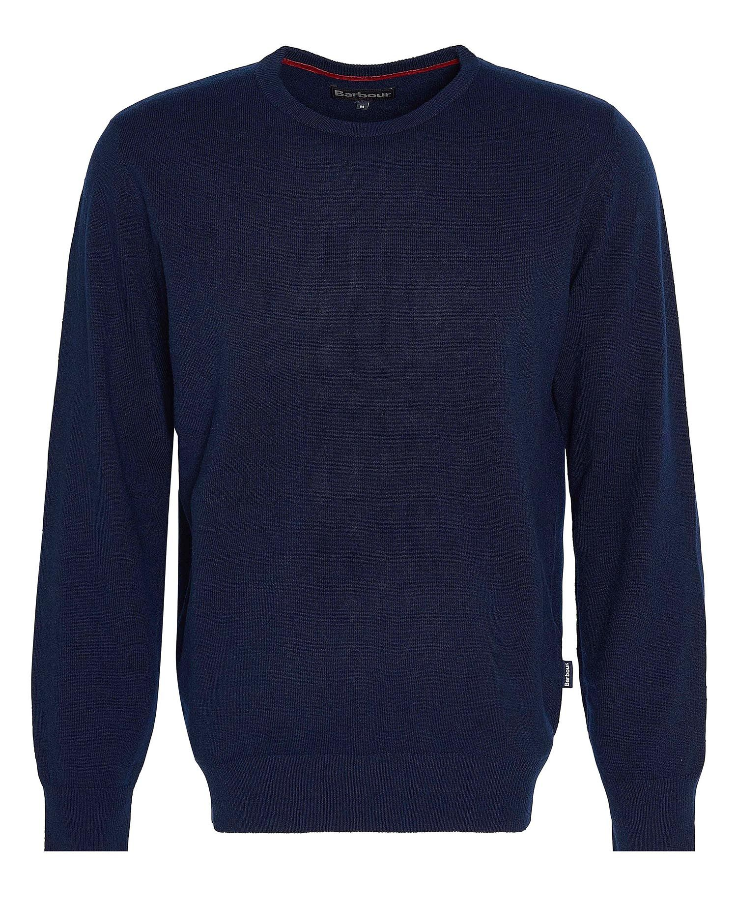 Maglia girocollo con toppa al gomito in tartan MKN1586 MKN NY91 BARBOUR Navy 