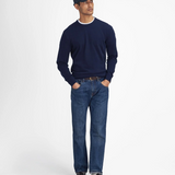 Maglia girocollo con toppa al gomito in tartan MKN1586 MKN NY91 BARBOUR Navy 