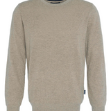 Maglia girocollo con toppa al gomito in tartan MKN1586 MKN ST51 BARBOUR Stone 