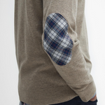 Maglia girocollo con toppa al gomito in tartan MKN1586 MKN ST51 BARBOUR Stone 