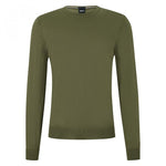 Maglia girocollo in merinos 50476364 10243935 01 377 BOSS Open green 