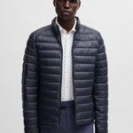 Piumino con logo tono su tono 50481548 10242263 01 404 BOSS Blue 