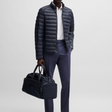 Piumino con logo tono su tono 50481548 10242263 01 404 BOSS Blue 