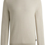 Maglia girocollo in lana 50523575 10263266 01 271 BOSS Light beige 