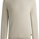 Maglia girocollo in lana 50523575 10263266 01 271 BOSS Light beige 
