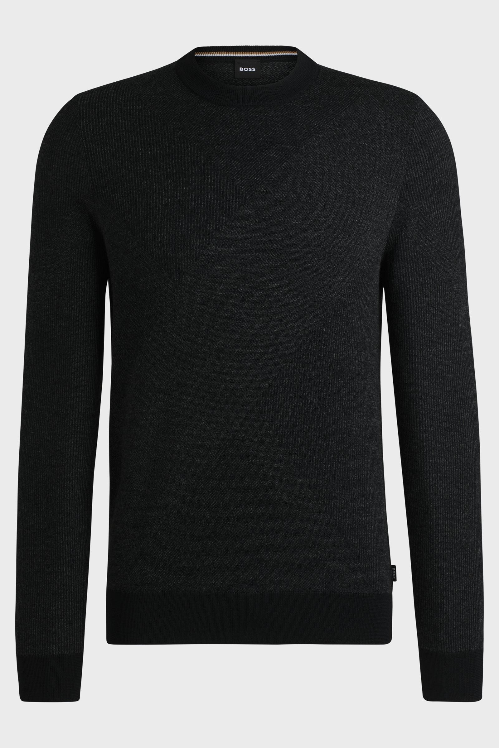 Maglia girocollo fantasia 50526845 10265502 01 001 BOSS Black 