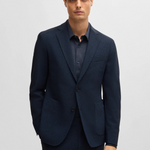 Giacca slim fit in lana elasticizzata 50527897 10263952 01 404 BOSS Dark blue 