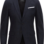 Giacca slim fit in lana elasticizzata 50528083 10167647 401 BOSS Dark blu 