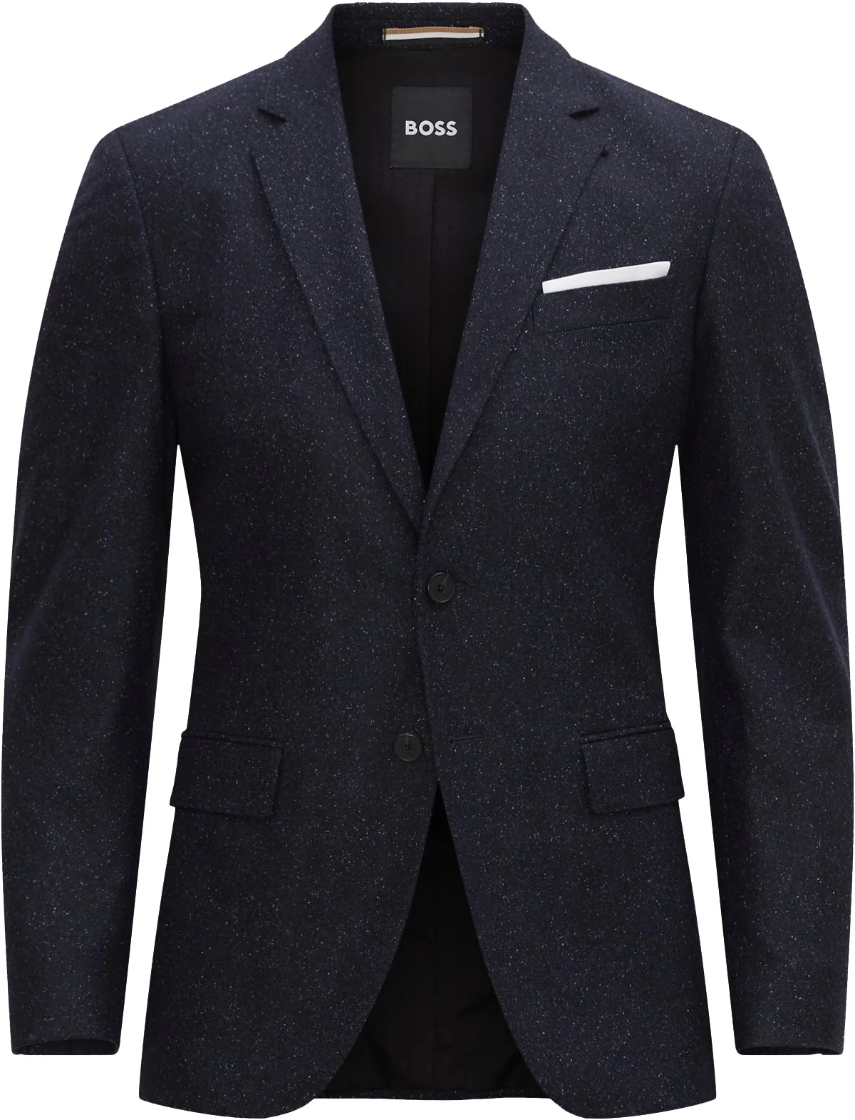 Giacca slim fit in lana elasticizzata 50528083 10167647 401 BOSS Dark blu 