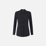 Camicia in georgette jacquard lettering CA08446E2 110 ELISABETTA FRANCHI Nero 