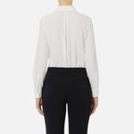 Camicia in georgette jacquard lettering CA08446E2 360 ELISABETTA FRANCHI Avorio 