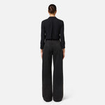 Camicia in georgette con patch logo CA09146E2 110 ELISABETTA FRANCHI Nero 