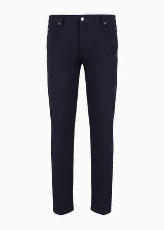 Pantalone 5 tasche in cotone elasticizzato 6D1J75 1NUPZ 0920 EMPORIO ARMANI Blu navy 