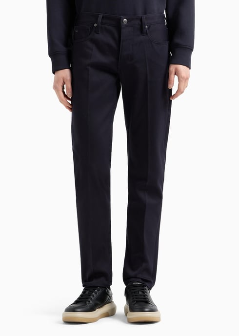 Pantalone 5 tasche in cotone elasticizzato 6D1J75 1NUPZ 0920 EMPORIO ARMANI Blu navy 