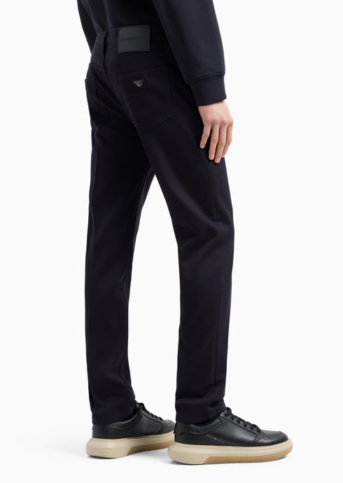 Pantalone 5 tasche in cotone elasticizzato 6D1J75 1NUPZ 0920 EMPORIO ARMANI Blu navy 