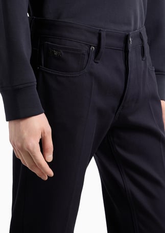 Pantalone 5 tasche in cotone elasticizzato 6D1J75 1NUPZ 0920 EMPORIO ARMANI Blu navy 