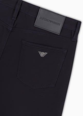Pantalone 5 tasche in cotone elasticizzato 6D1J75 1NUPZ 0920 EMPORIO ARMANI Blu navy 