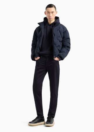 Pantalone 5 tasche in cotone elasticizzato 6D1J75 1NUPZ 0920 EMPORIO ARMANI Blu navy 