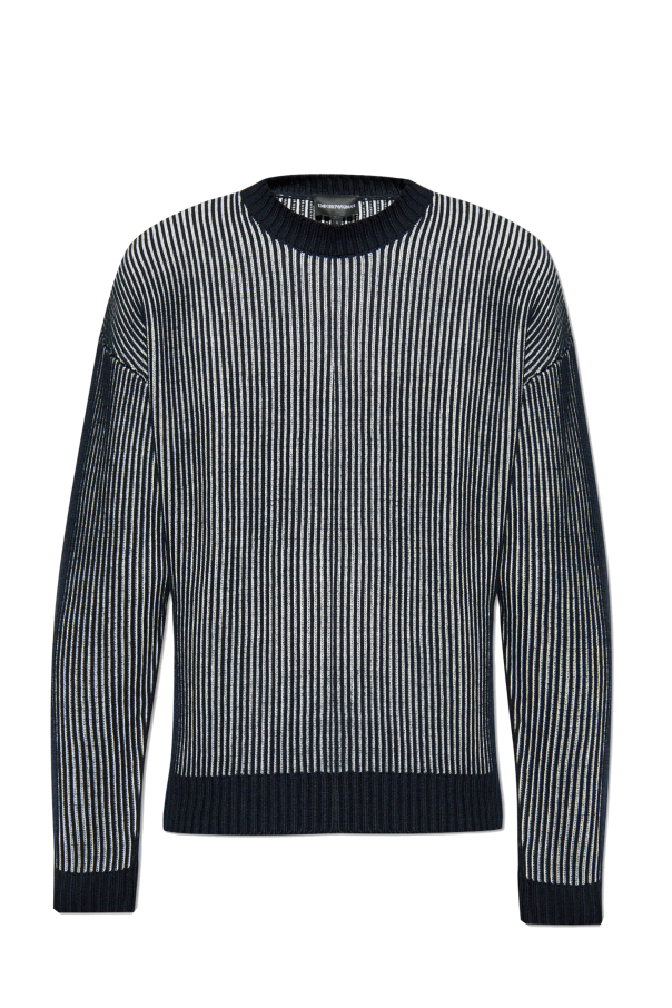 Maglia girocollo a coste inglesi 6D1MXA 1MJHZ 0920 EMPORIO ARMANI Blu navy 
