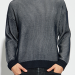 Maglia girocollo a coste inglesi 6D1MXA 1MJHZ 0920 EMPORIO ARMANI Blu navy 