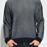Maglia girocollo a coste inglesi 6D1MXA 1MJHZ 0920 EMPORIO ARMANI Blu navy 
