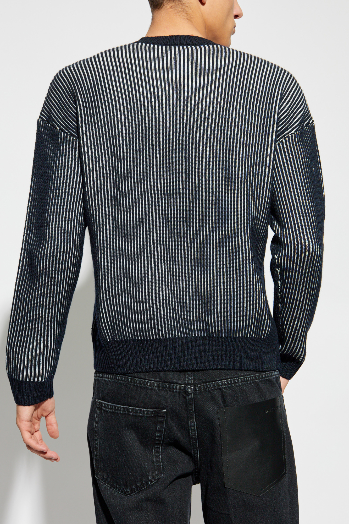 Maglia girocollo a coste inglesi 6D1MXA 1MJHZ 0920 EMPORIO ARMANI Blu navy 