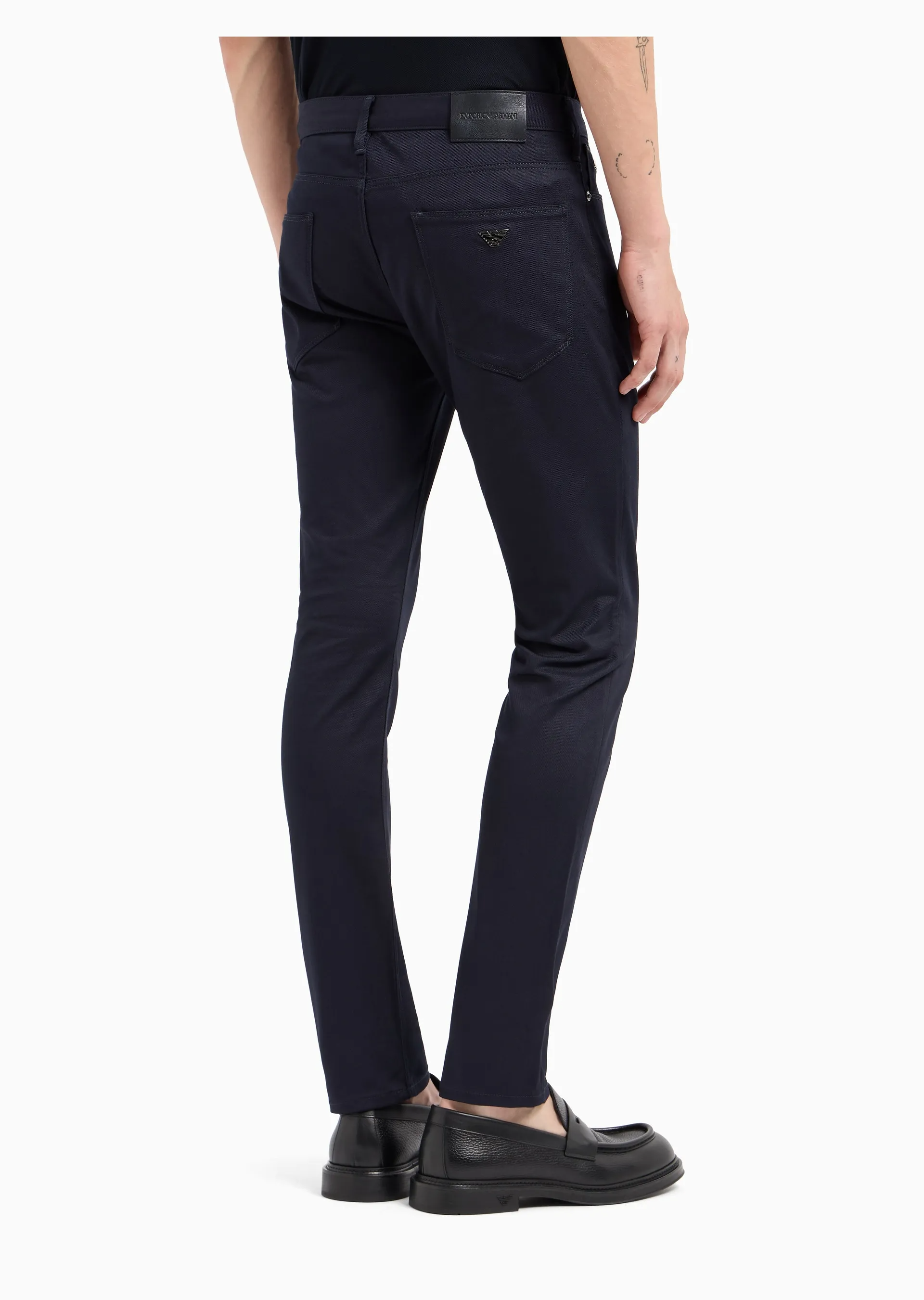 Pantaloni slim fit in twill stretch 8N1J06 1NJ9Z 0920 EMPORIO ARMANI Blu navy 