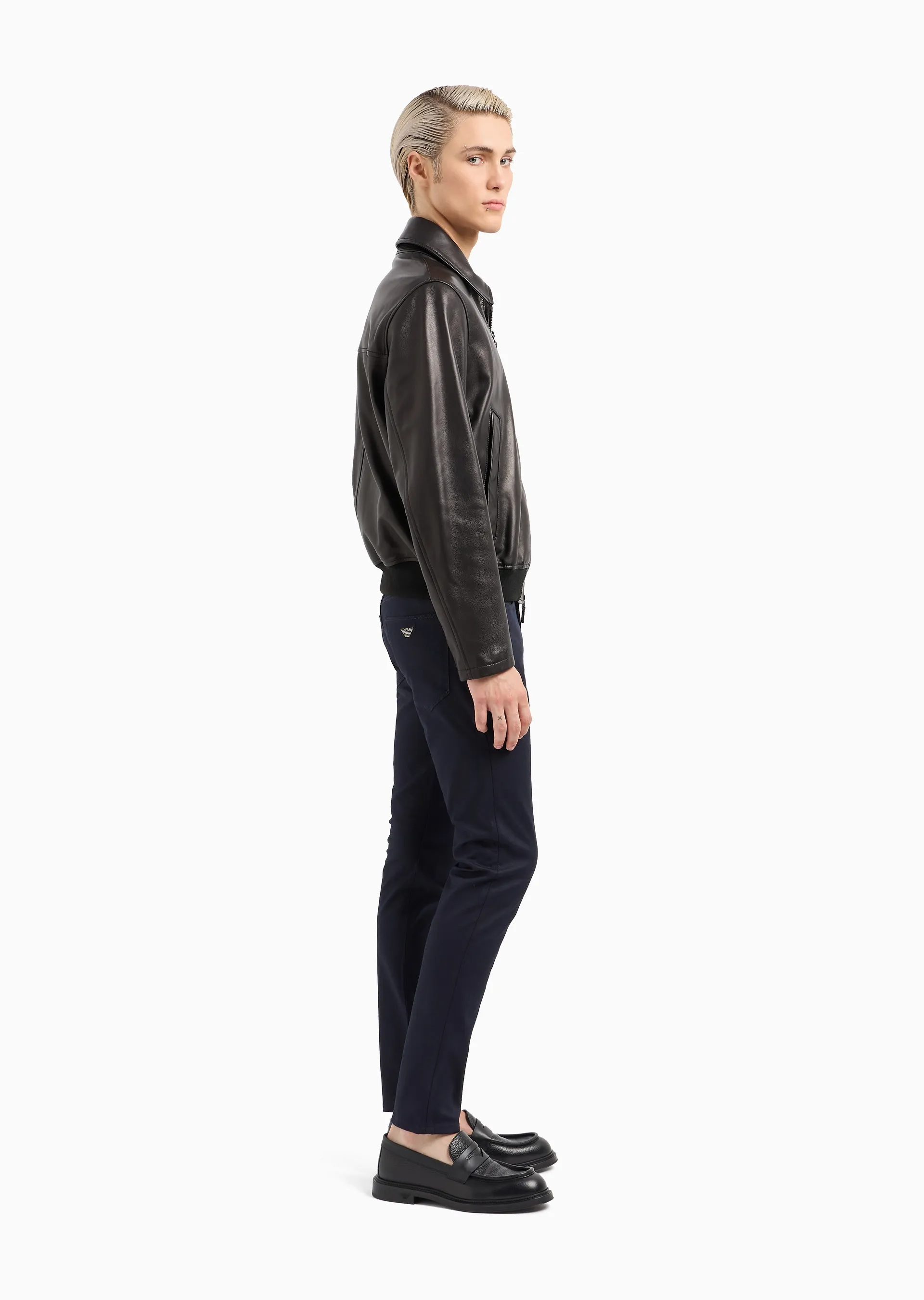 Pantaloni slim fit in twill stretch 8N1J06 1NJ9Z 0920 EMPORIO ARMANI Blu navy 
