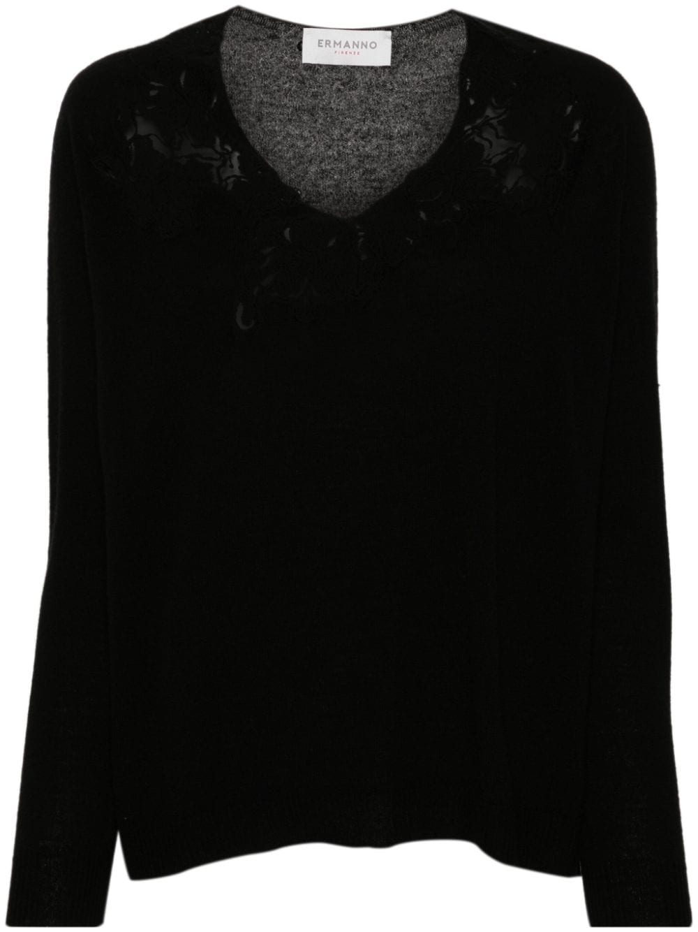 Maglia scollo a V D45EM077EA5 MF099 ERMANNO FIRENZE Nero 