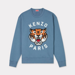 Felpa girocollo con ricamo FE68SW1064MF 67 KENZO Blu avio 