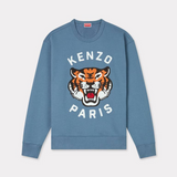 Felpa girocollo con ricamo FE68SW1064MF 67 KENZO Blu avio 