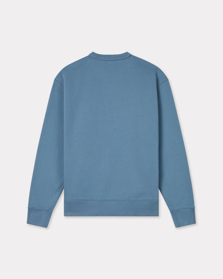 Felpa girocollo con ricamo FE68SW1064MF 67 KENZO Blu avio 