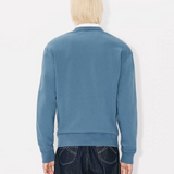 Felpa girocollo con ricamo FE68SW1064MF 67 KENZO Blu avio 