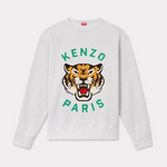 Felpa girocollo con ricamo FE68SW1064MF 93A KENZO Grigio melange 