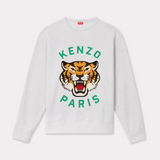 Felpa girocollo con ricamo FE68SW1064MF 93A KENZO Grigio melange 