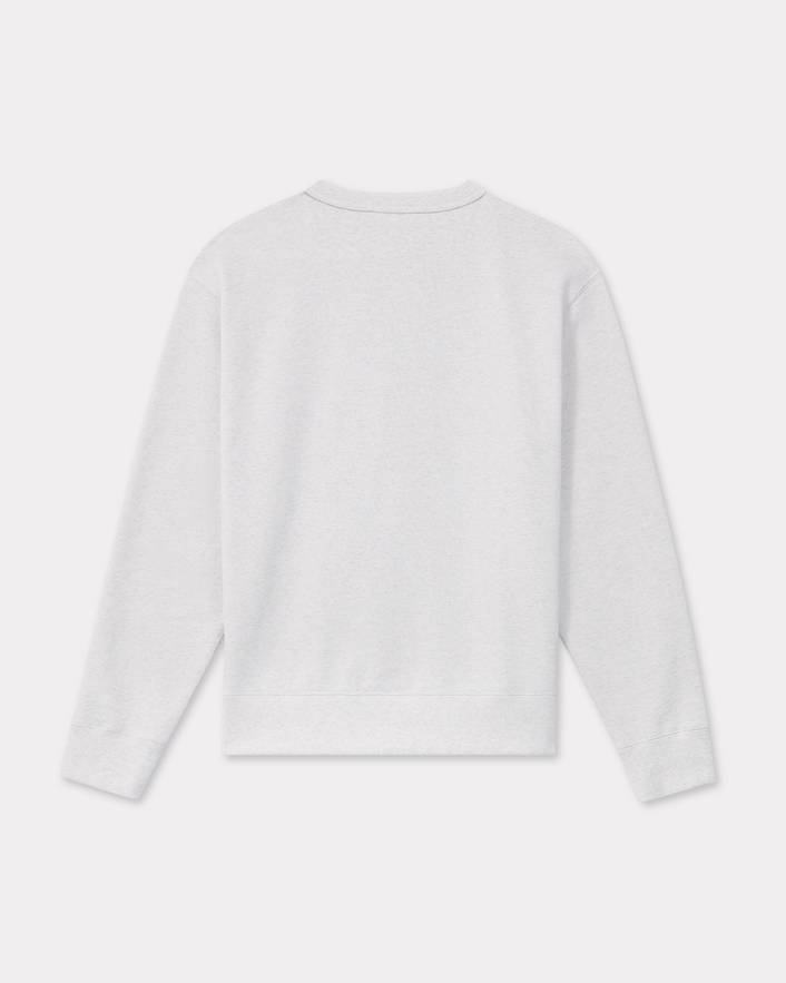 Felpa girocollo con ricamo FE68SW1064MF 93A KENZO Grigio melange 