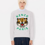 Felpa girocollo con ricamo FE68SW1064MF 93A KENZO Grigio melange 