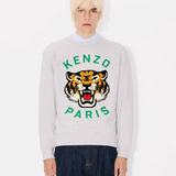 Felpa girocollo con ricamo FE68SW1064MF 93A KENZO Grigio melange 